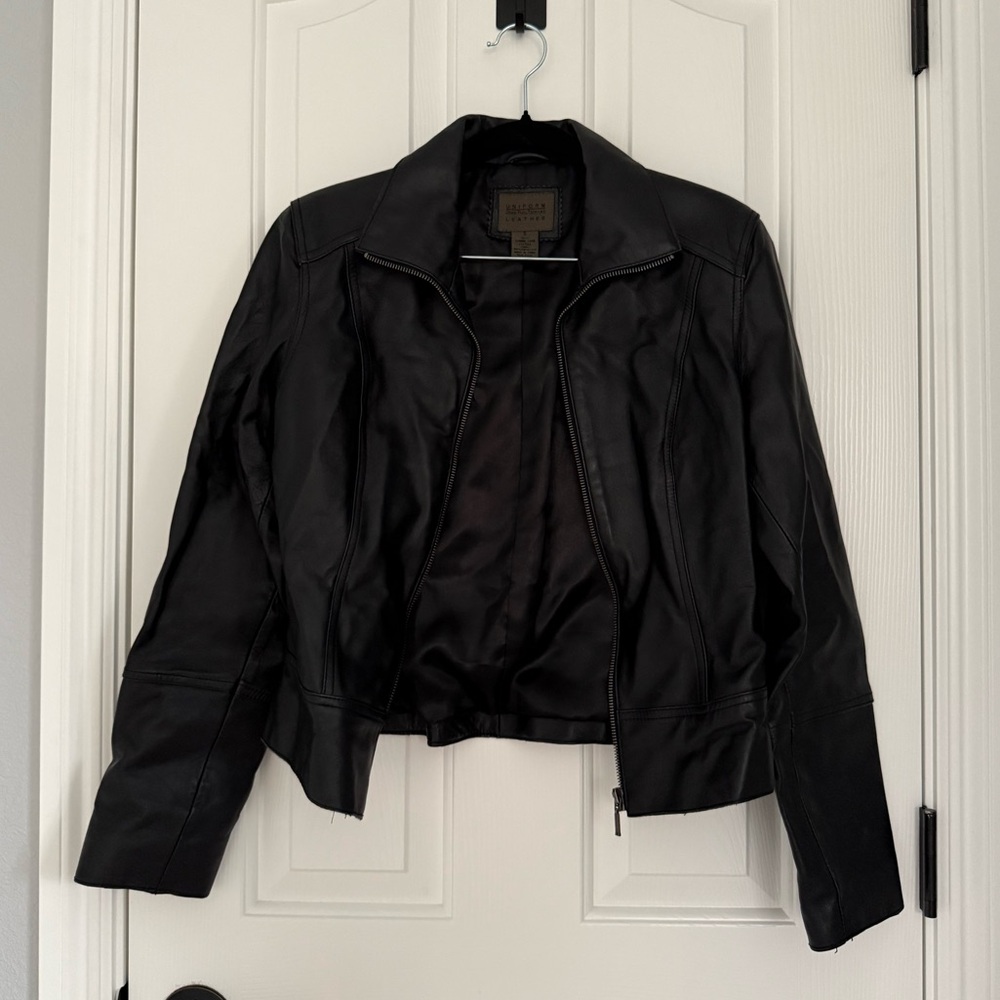 John Paul Richard Black Genuine Lamb Leather Jacket